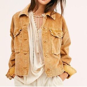 EUC Free People Part Time Love Cord Shacket